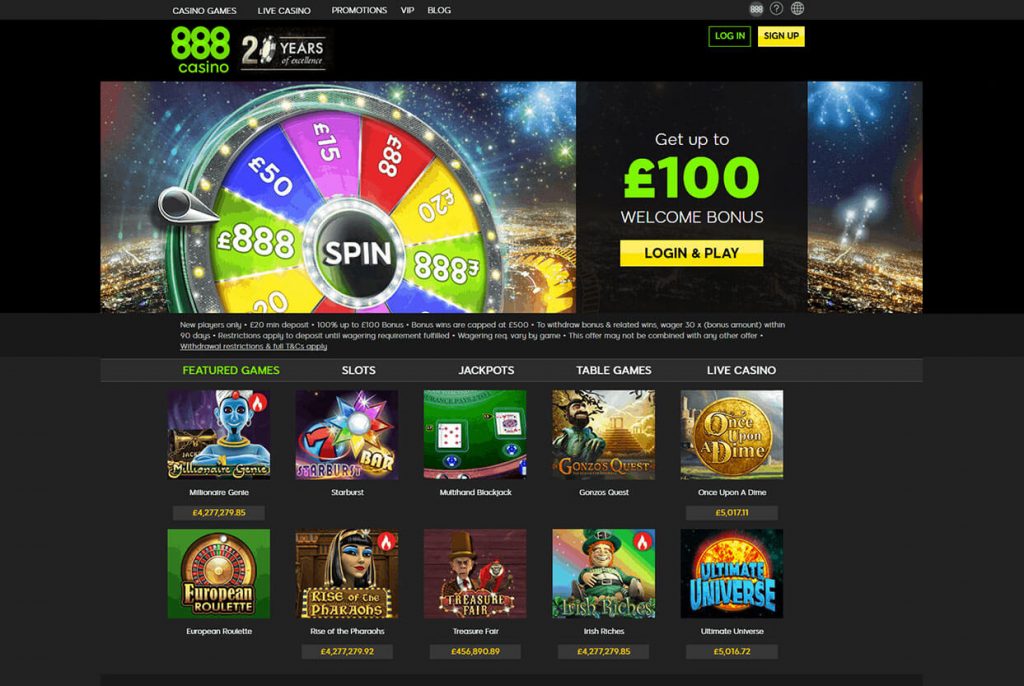 888 Casino at mobile devices